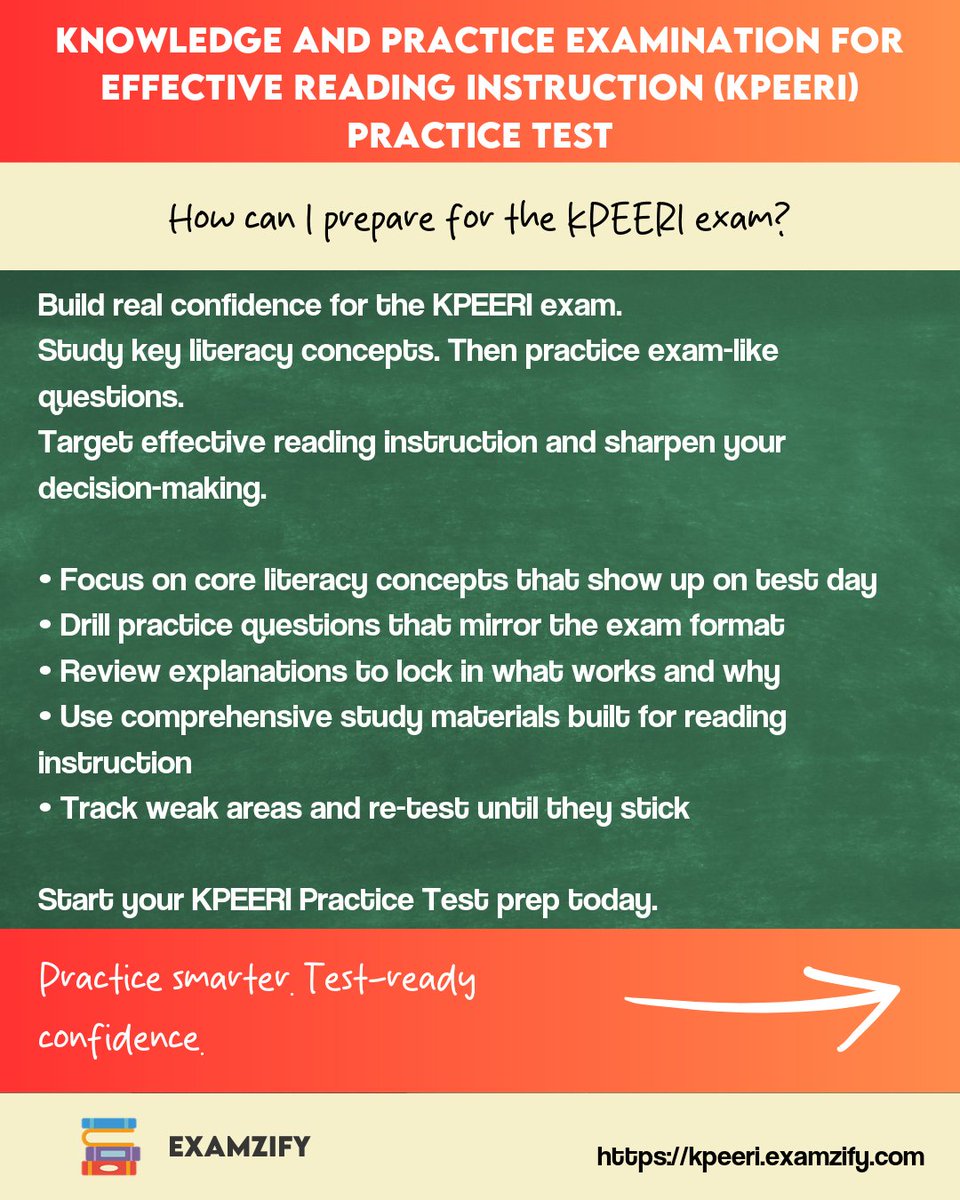 examzify's tweet image. Build momentum, track your progress, and walk into test day ready to deliver effective reading instruction. #LiteracyEducation #ScienceOfReading #Phonics #ReadingComprehension #I nstruction #Assessment #TeacherLife #EducationStudents #StudySmart Good Tuesday #PracticeTest