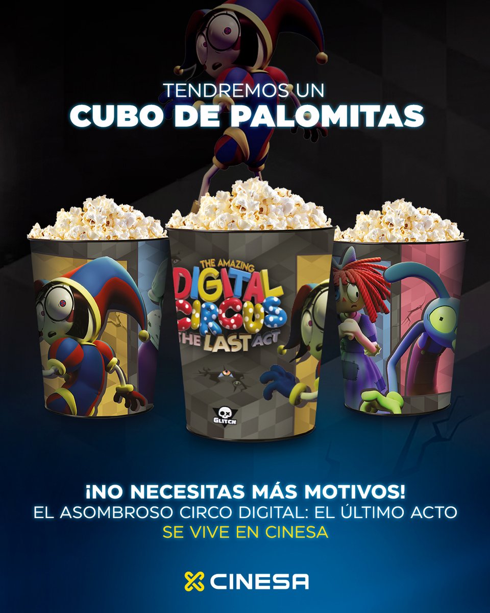 Cinesa's tweet image. Mañana es el día 🎪🤹‍♀
📆29 de abril a las 10h listos para comprar las entradas de #TheAmazingDigitalCircus en #Cinesa. Descubre todas las sorpresas que te esperan el día del estreno 🎬🤩
cinesa.es/peliculas/el-a…