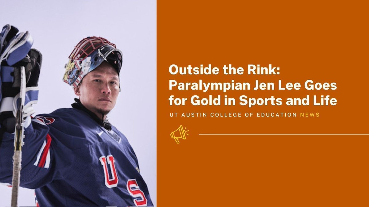 utexascoe's tweet image. U.S. Paralympic Sled Hockey goalie, four-time Paralympic gold medalist and Army veteran Jen Lee’s inspiring story will take center stage as he delivers the 2026 College of Education Commencement keynote address. 

Read more: bit.ly/4cOGYau 
#Paralympics #TeamUSA #HornsUp