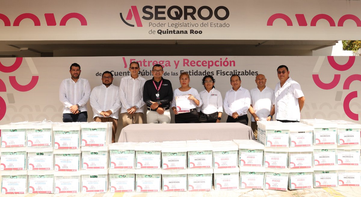 Sefiplanqroo's tweet photo. Hoy, en un ejercicio de transparencia y rendición de cuentas, nuestra titular @M_ParroquinP realizó la entrega de la Cuenta Pública 2025 ante la #ASEQROO
Seguimos trabajando con responsabilidad y claridad en el uso de los recursos públicos.
#UnidosParaTransformar https://t.co/Ecwxmwbna6