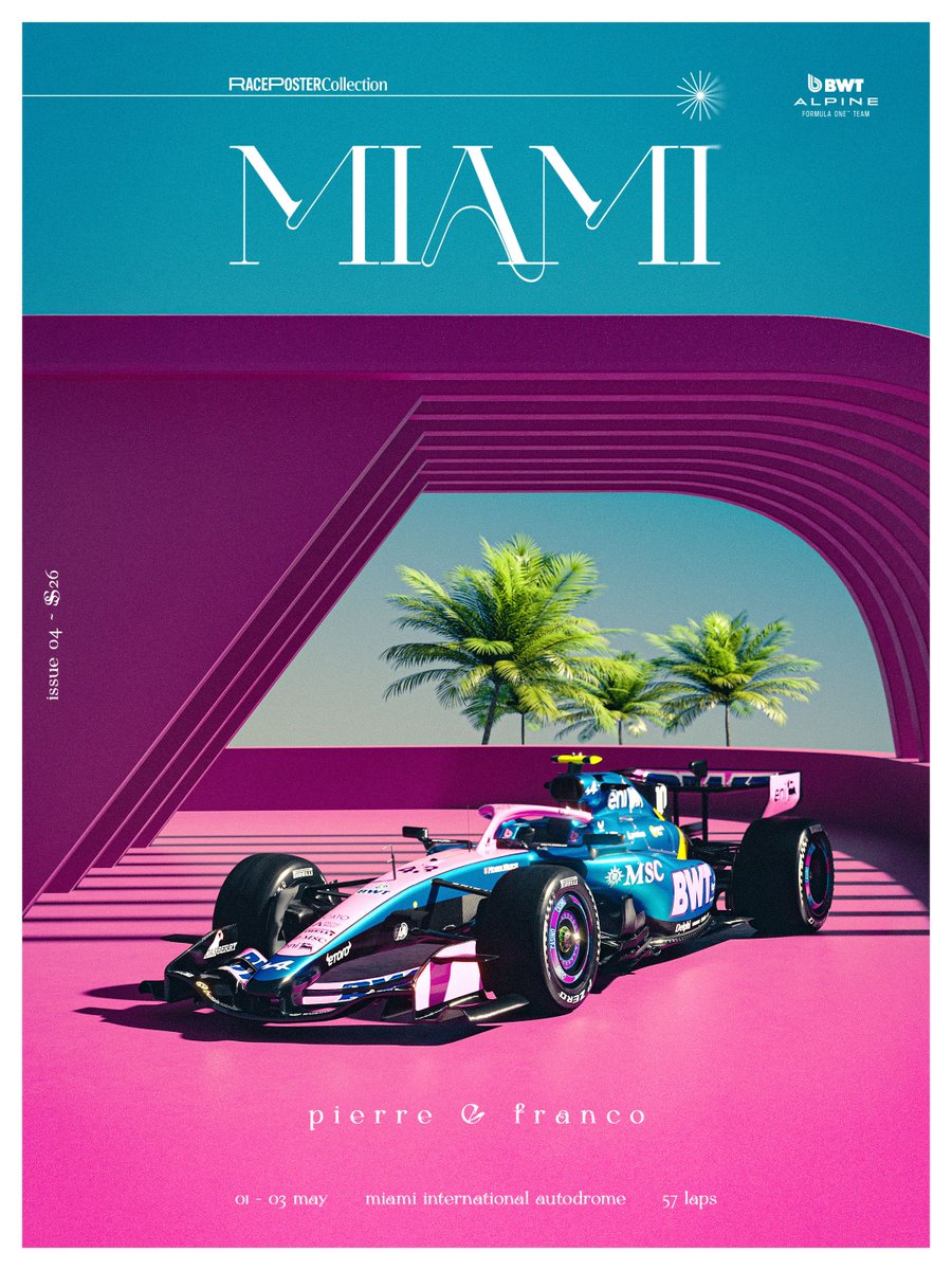 vivof1's tweet image. #F1 🇺🇸 #MiamiGP El poster de #Alpine para la 4ta Fecha

Vuelver el amarillo de 🟡 @ML_Argentina  (miren donde va el numero atras) !