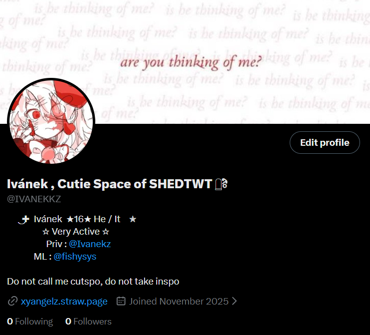 Ivánek 𖦹˙— sussed @ 450 tweet media