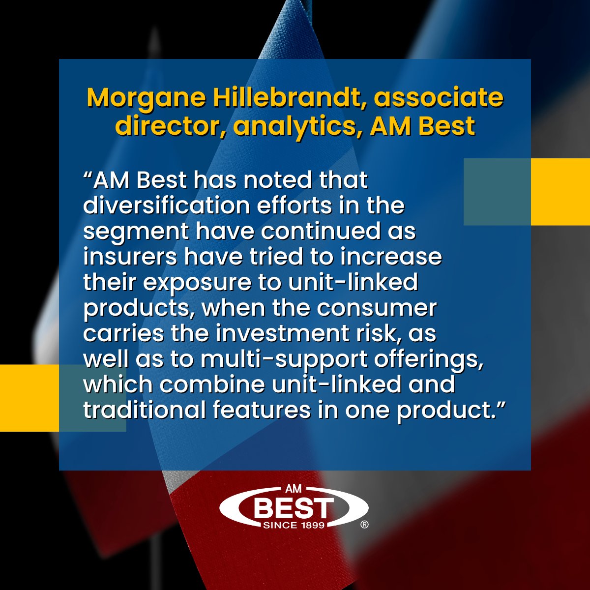 AMBestCo's tweet image. Access: bit.ly/4w1QC2g

#France’s #lifeinsurance segment is maintained at Stable &amp;amp; expects further growth in 2026, reflecting continued policyholder interest in the segment’s savings offerings tied to positive interest rates.

#life #insurance #AMBestMarketSegmentReport