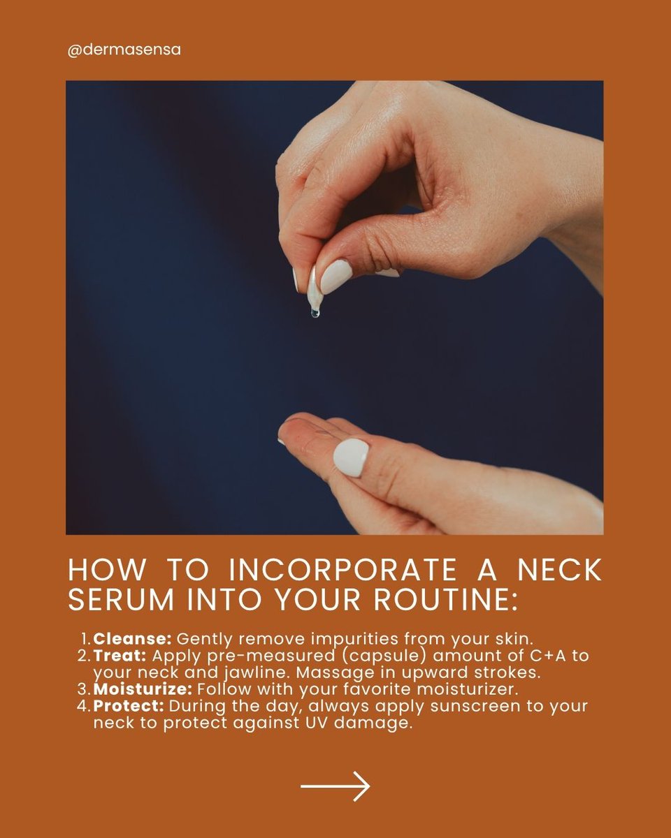 Dermasensa's tweet photo. Your neck deserves more than leftover night cream.
The skin on the neck has fewer oil glands than the face, which means it’s naturally more prone to dryness, wrinkles, and sagging over time. https://t.co/YAiImLWDE8