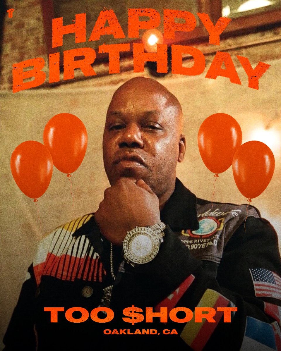 🐐🎂 Happy Birthday to Hip-Hop &amp; Oakland legend <a href="/TooShort/">Too $hort</a>! 🎊 The West Coast rap pioneer turns 60 today 💪 What's your favorite song from #TooShort?