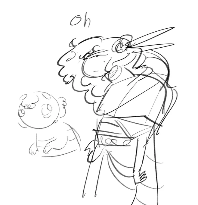 Drawing Mattana with her accurate posture 