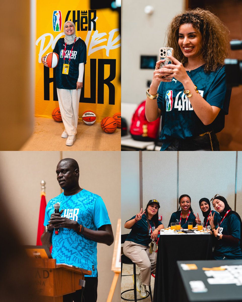 theBAL's tweet photo. BAL4HER Power Hour hits Rabat β¨
In partnership with @QF, the BALβs Official Community Partner, we brought together early to mid career female professionals in sport with industry leaders for a high-impact day of mentorship.
From powerful conversations to real-time connections, the day didnβt stop there, with participants stepping straight into the BAL arena for a full in-game experience.