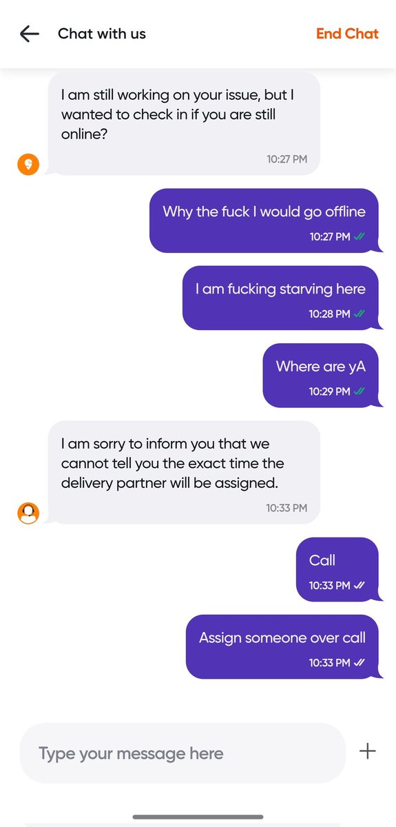 Rahuly2617's tweet image. @SwiggyCares @Swiggy @jagograhakjago I was left starving 
Why you guys accept orders if there is no one to deliver, I think you guys are going in vain soon
I want my full refund 
#shitservice