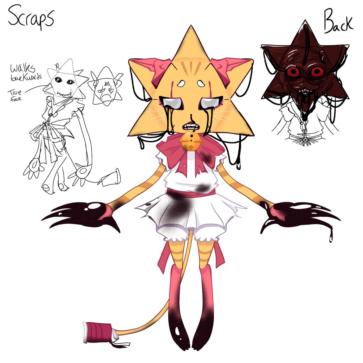 Whenyolegbroken's tweet image. My Scraps design! Ignore how the twisted looks stupid. #Dandysworld #Scraps