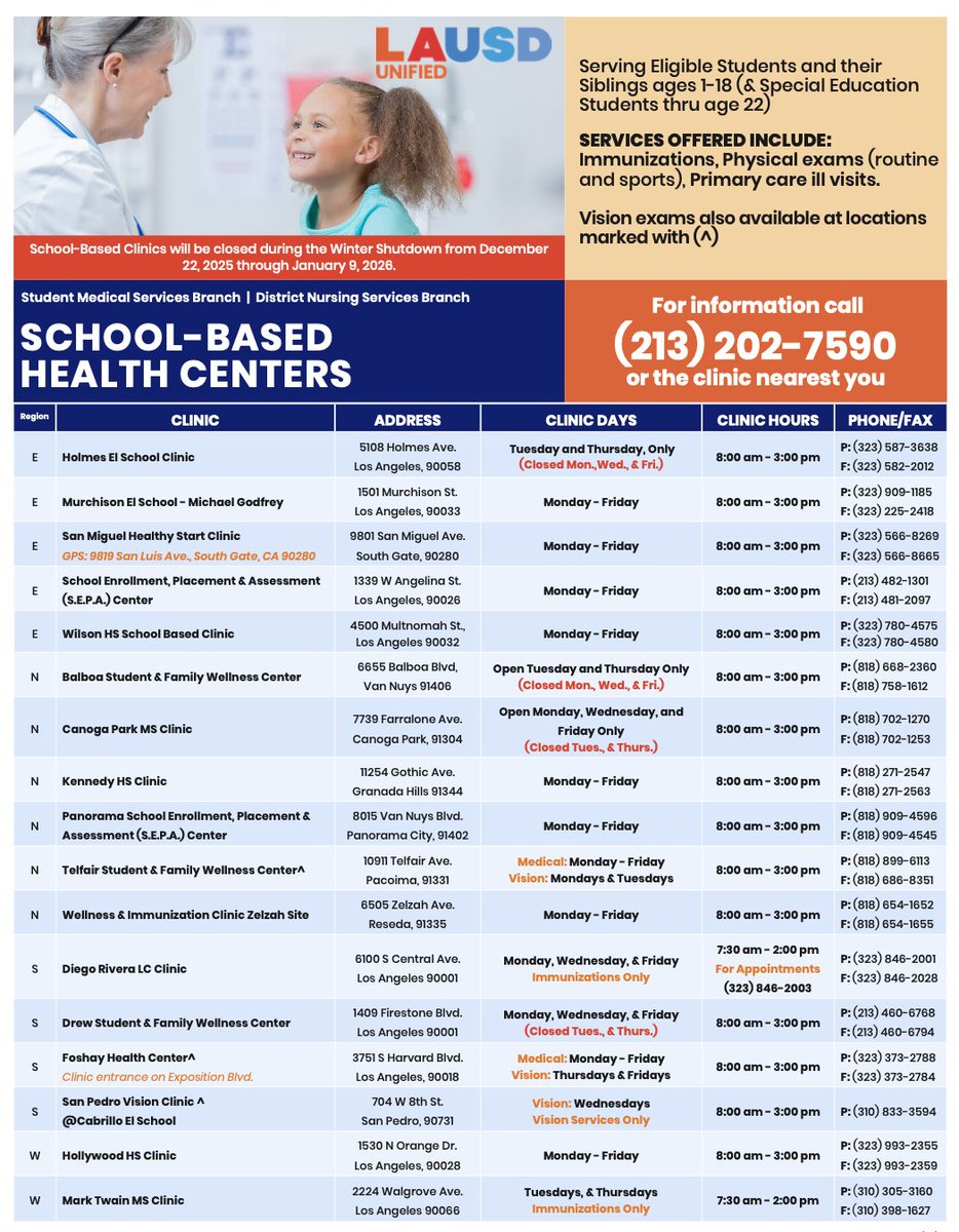 LASchools's tweet photo. Some traditions are worth passing on! This World Immunization Week, we celebrate the power of protection across generations. 

From grandparents to grandchildren, vaccines have helped families stay healthy, strong, and connected. Under this year’s theme, “For every generation, vaccines work,” we’re reminded that immunization isn’t just about today, it’s about safeguarding our future. 

Let’s continue the tradition of care. Protect yourself. Protect your community. Make an appointment at a LAUSD School-Based Health Center to have your children vaccinated today! Visit https://t.co/61LBKE2X8A for more information.