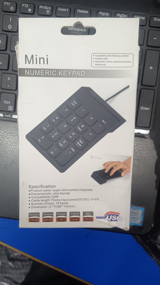 gmscomputers's tweet image. Mini #Numeric Keypad Wired USB

All type of #Computer related
#Cables #Connectors #Convertors #Accessories available at:
GMSCOMPUTERS 
B-10, Basement, Bothra Complex, Bikaner 
Mobile: 9414140972