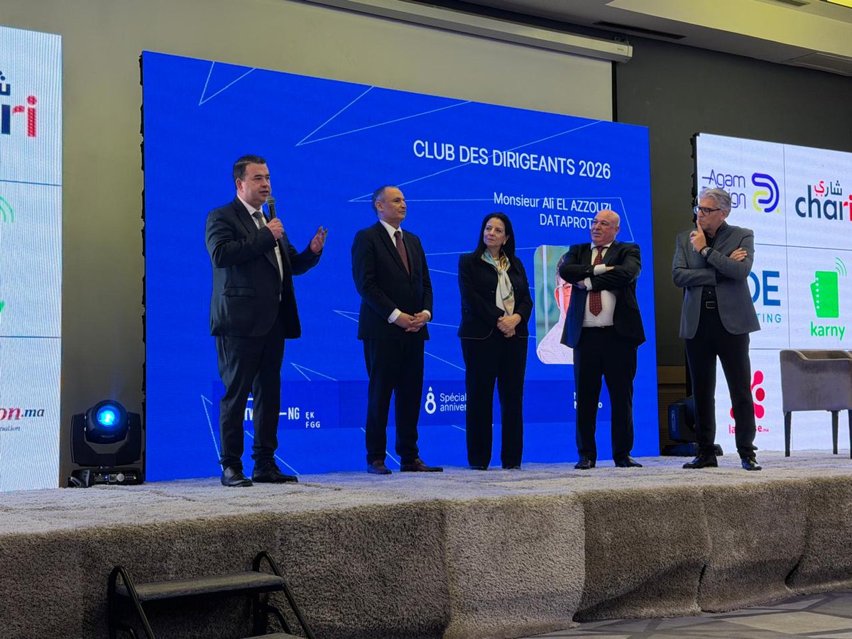 DataProtect_'s tweet photo. 🇲🇦 DATAPROTECT honored at the CDD | Made of Morocco Awards
Proud recognition at the 8th anniversary of CLUB DES DIRIGEANTS - CDD, presented by Mr. Ryad Mezzour &amp; Mrs. Amal El Fallah Seghrouchni.
🚀 Made in Morocco = a rising global benchmark of excellence, credibility &amp; ambition. https://t.co/C69WQfGk1T