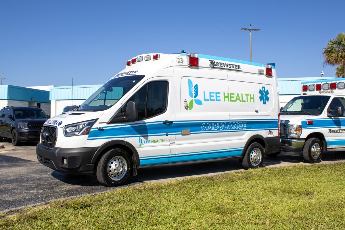 Lee_Health's tweet image. These vehicles will serve patients of #LeeHealth and notably feature our brand and logo, reflecting our commitment to high-quality care across Southwest Florida.
#BrewsterAmbulance #EMS @BrewsterEMS
