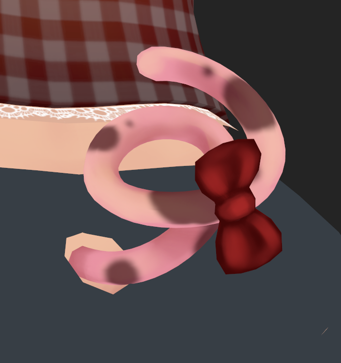 laurarubert's tweet photo. Little tail bow before I show the skirt! #3dart https://t.co/xfTotJv3gA