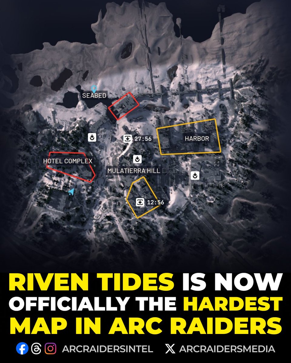 Riven Tides is now the hardest map in ARC Raiders, rated 5/5 difficulty.