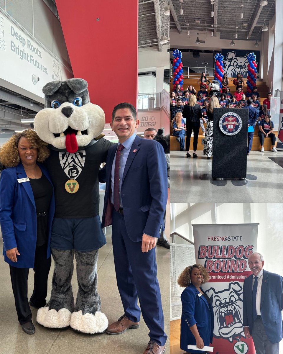 SCCCD's tweet image. Expanding pathways for student success 🎓

Clovis Community College &amp;amp; Reedley College joined partners to launch Bulldog Bound, creating a clearer transfer path to California State University, Fresno.

#StudentSuccess #TransferPathways #CentralValley #CCMonth