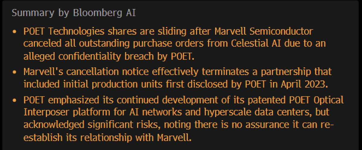 $POET buying the -50% dip after negative $MRVL news yesterday. 10/16 $8C. $1.63M.