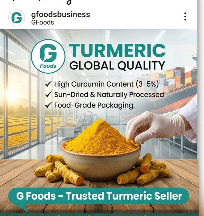 javedqasuri's tweet image. #GFoods 
✓High curcumin Content (3-5%)
✓Sun Dried &amp;amp; Naturally Processed 
✓Food- Grade Packageing. 

G Foods - Trusted #Turmeric saler. 
DM- 03034949000
For more visit Facebook page 
facebook.com/share/p/1GeKJP…