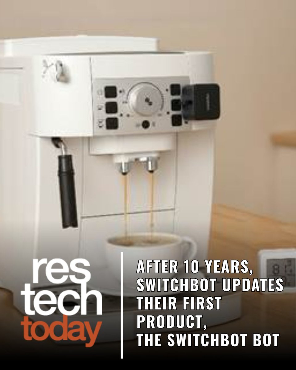 ResTechToday's tweet image. SwitchBot’s updated Bot turns almost any “dumb” device into a smart one, no expensive upgrades required. 

Learn more here: restechtoday.com/after-10-years…

#switchbot #smarthome #restech #newproduct #switchbotbot