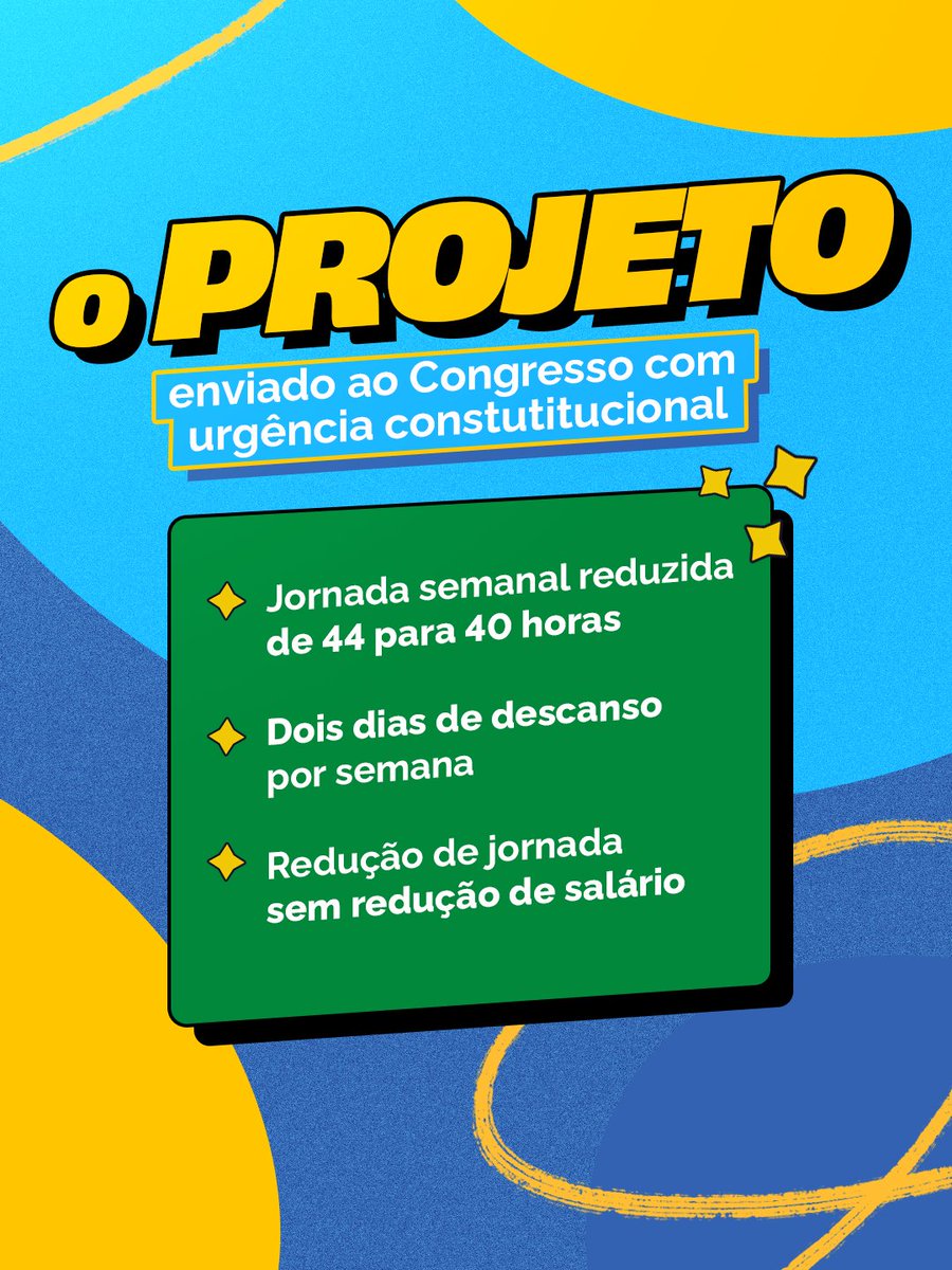 Quem trabalha duro todos os dias também merece viver os momentos que mais importam. A escala 6x1 tira de milhões de brasileiros e de brasileiras o tempo com quem mais importa: a família. (+)