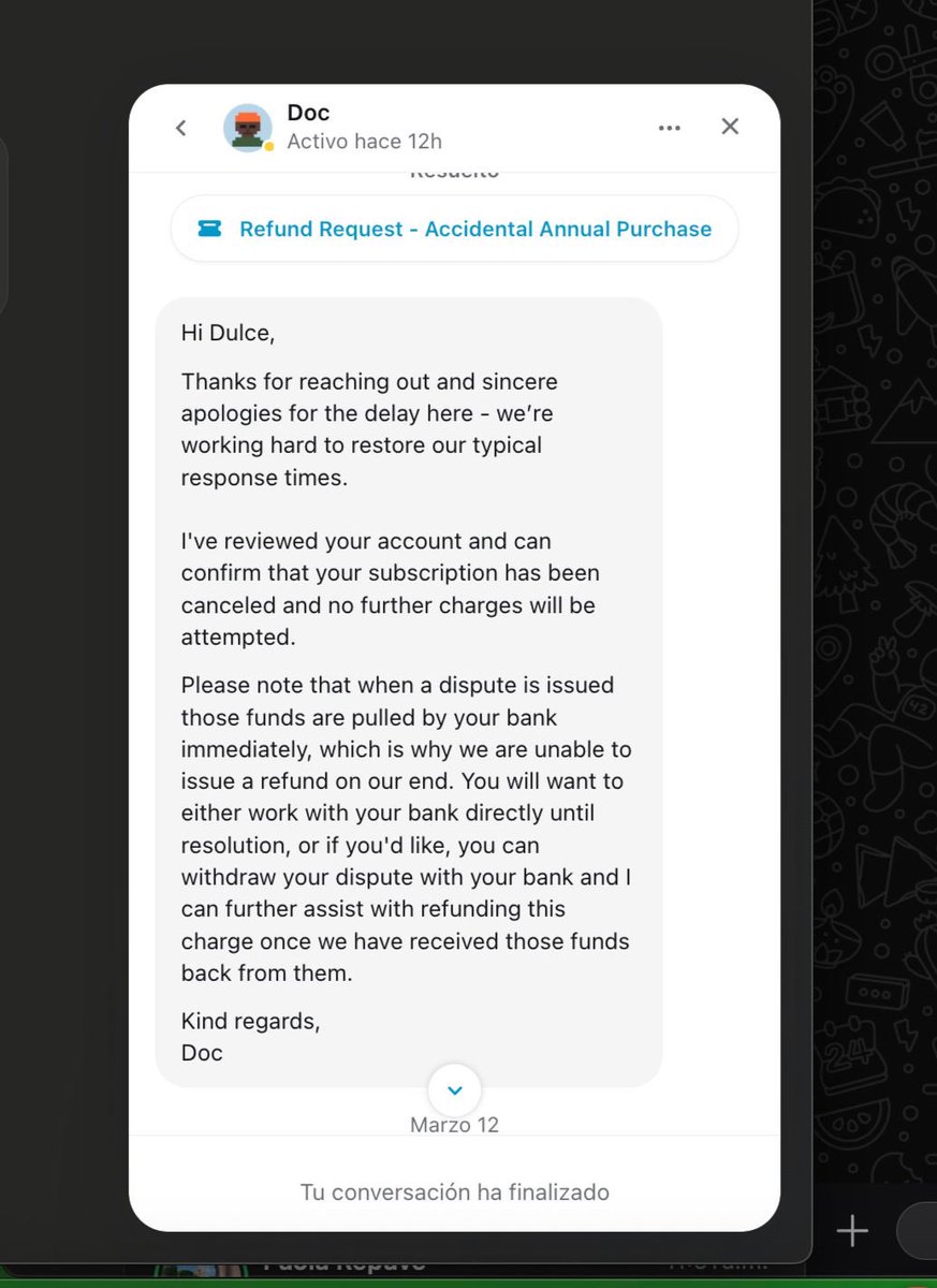 DulceyFin's tweet photo. @AnthropicAI is illegally withholding my refund of $190.81 (Inv: FNG27EPU-0010). Even after their AI admitted the dispute is closed and funds are in their possession, they refuse to pay. Fix this immediately or I’m filing with @Stripe compliance and PROFECO. 🛑 https://t.co/F6p0u3OKLW