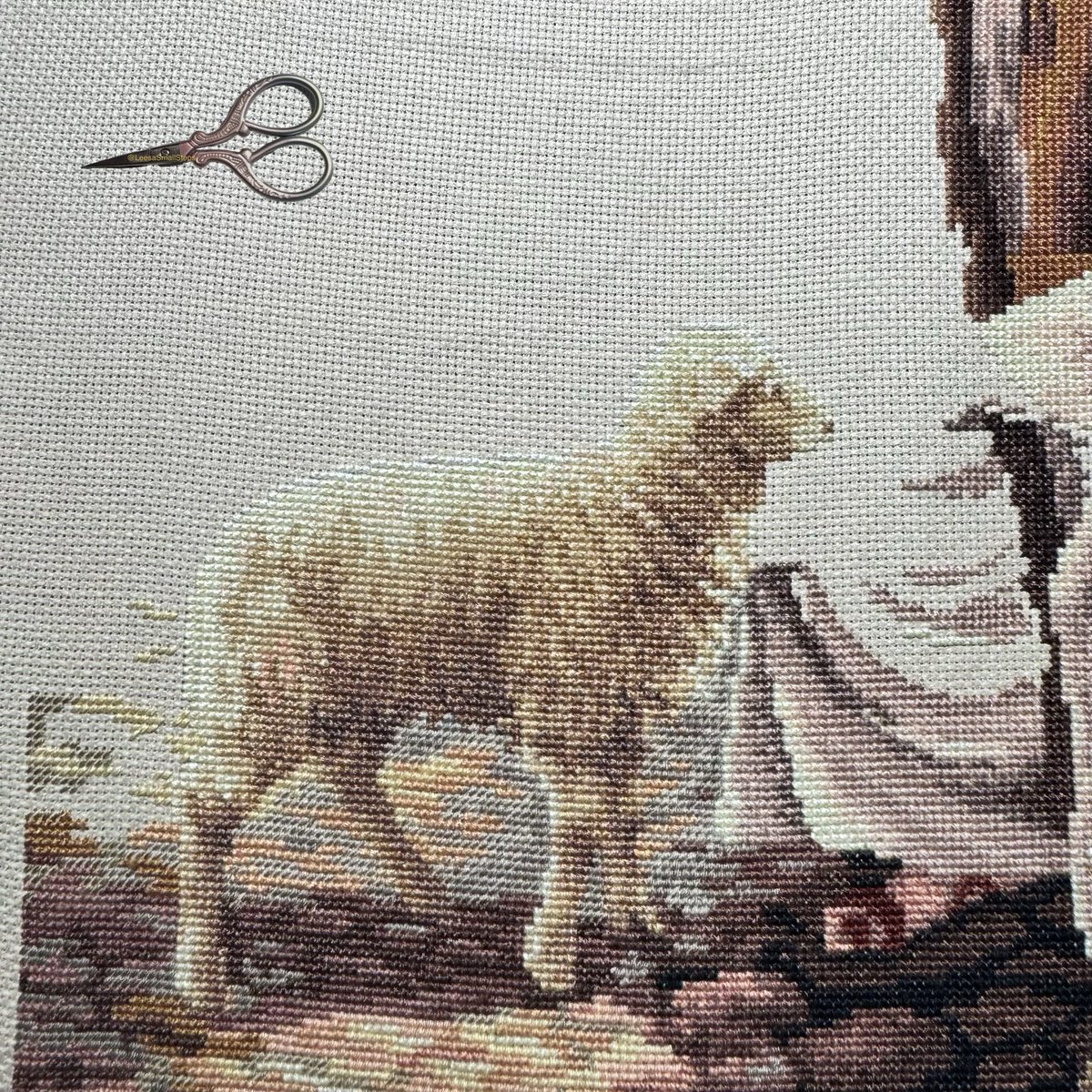 LeesaSmallSteps's tweet image. Progress. #smallsteps #CrossStitch #wip