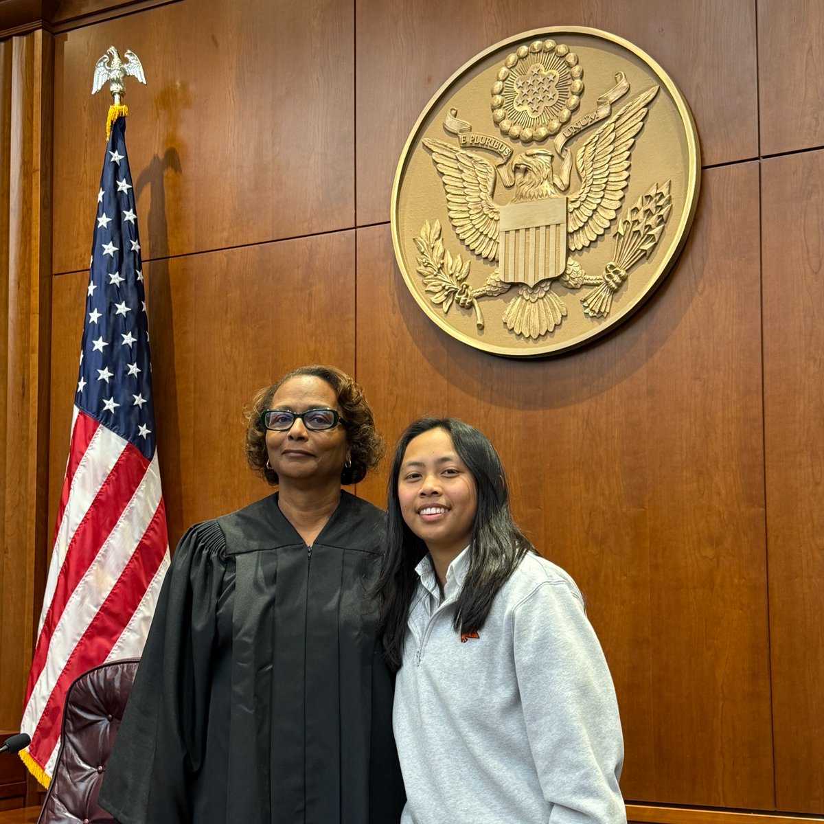 uscourts's tweet photo. Twenty-one students explored the value of civil discourse with U.S. Magistrate Judge Sonja Bivins and attorneys at the federal courthouse in Mobile, Alabama. Learn more about the national civics initiative. 
https://t.co/Eu3oEniToq https://t.co/cUGr0ATufH
