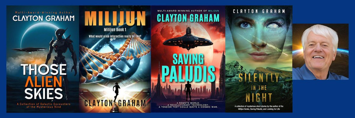 AvidReadersCafe's tweet image. Clayton Graham is the #author of "Desperate Times"
"Those Alien Skies" 
"Milijun" #sciencefiction 
"Saving Paludis" 
"Silently in the Night" 
"Amidst Alien Stars" 
"Alien Whispers" 
independentauthornetwork.com/clayton-graham… #amreading 
@CGrahamSciFi
#scifi #mystery #iartg #ian1