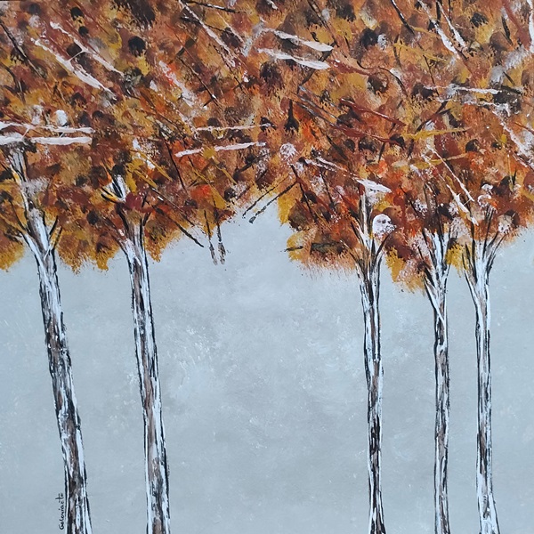 goloviarte's tweet image. Mis cuadros en papel de Otoño. Pinturas que miden 50 x 50 cm cada una. Visita goloviarte.com/search/label/P… . #arte #cuadros #art #artistic