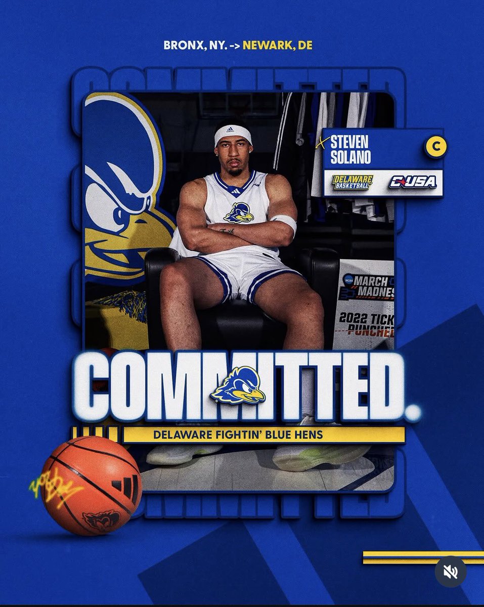 FeathersFGsPod's tweet photo. Delaware with a frontcourt addition in St. Joe's transfer Steven Solano. The 7'0", 260-pound C from NY played in 14 games across 2 seasons for the A10 side. Defensive anchor that shot 74% from the field and will have a path for a larger workload in Newark.

📸: ssolanoo.35 (IG) https://t.co/hupzcNT2cN
