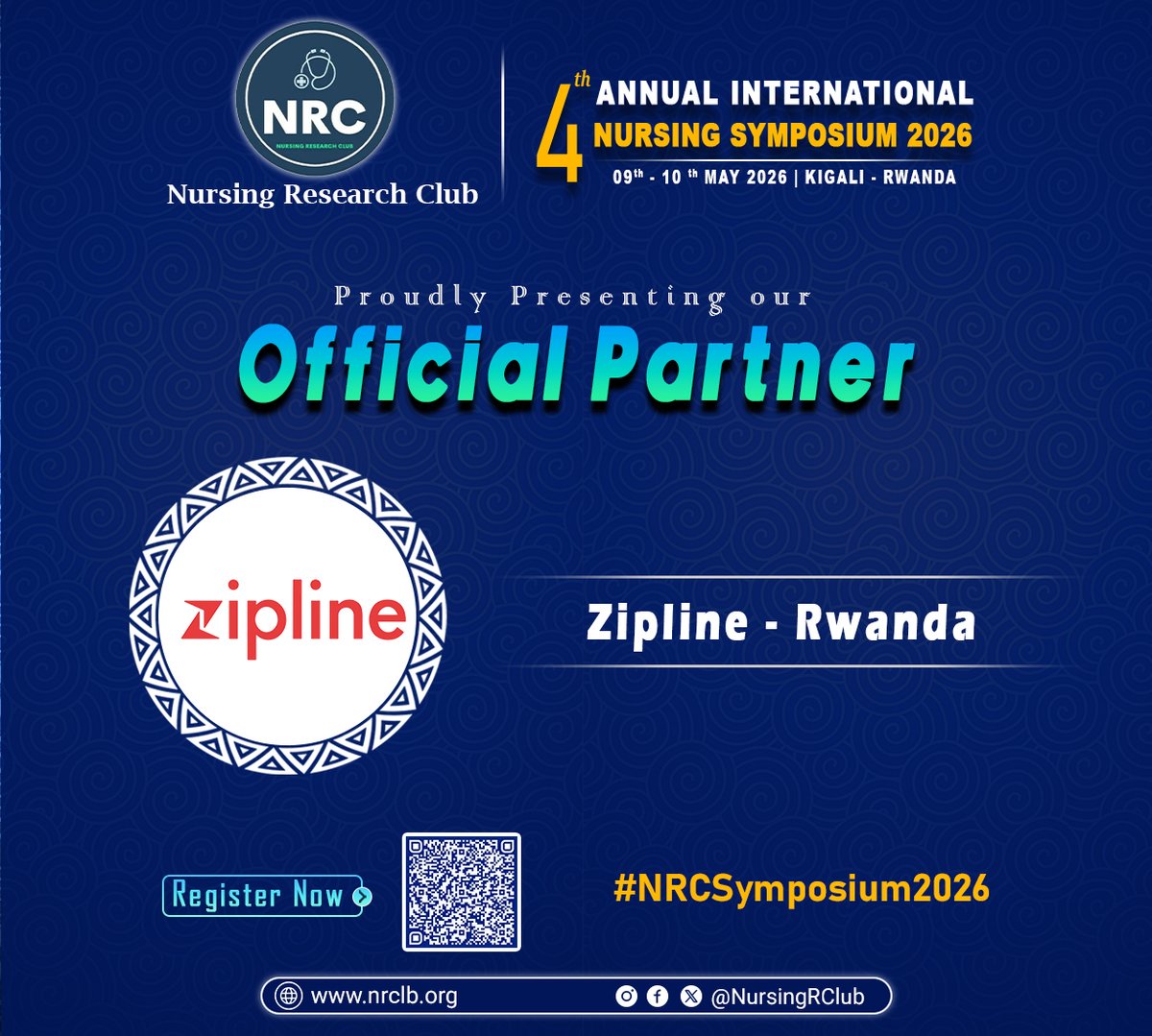 NursingR_Club's tweet image. We proudly recognize @ZiplineRwanda as an official partner of #NRCSymposium2026.
Your collaboration continues to strengthen our mission. We truly value your commitment to advancing innovation in healthcare delivery and improving health outcomes.
#TechInPHCAndUHC