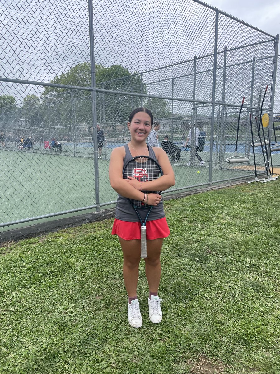 StCdevilstennis's tweet photo. Adrielle Trouten advances in the first round of girl’s single elimination play. On to round two. https://t.co/flQ5SvFu0v