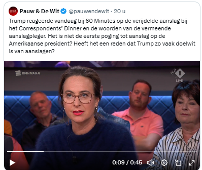 Best veel mensen die volgens Deughers om een Kogel van Links vragen: 
Pim Fortuyn vroeg er om;
Theo van Gogh vroeg er om; 
Charlie Kirk vroeg er om;
Trump vraagt er om. 
Vraagt Elon Musk er al om? Vast wel. 

Is er ook iemand op links die er om vraagt? Of komt die eer alleen