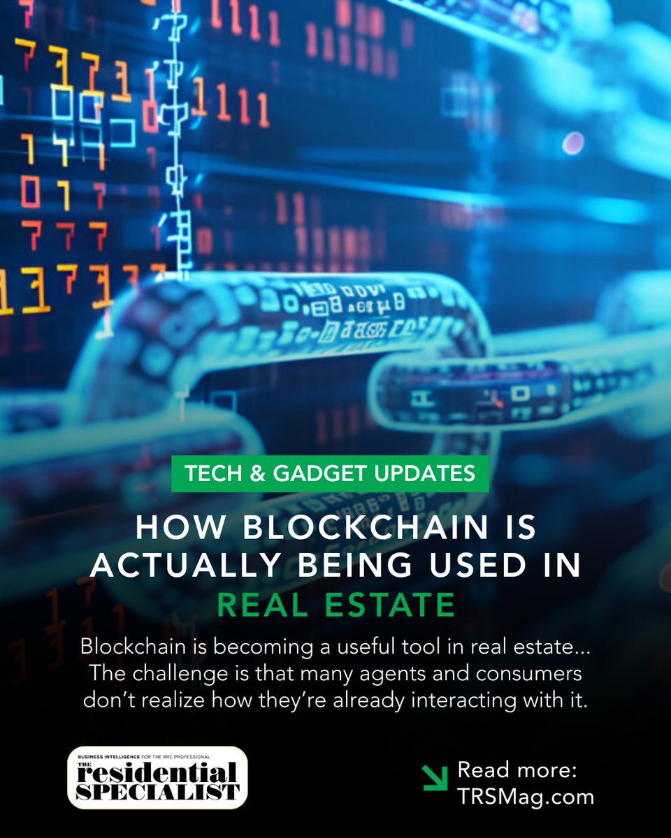 ThisIsRRC's tweet image. 🏡From transactions to data security, blockchain is already influencing real estate processes, often behind the scenes.

Read more about how it's being used in our latest TRS article: bit.ly/4n1Zm4m 💬 #Blockchain #RealEstate #Insights #TheResidentialSpecialist