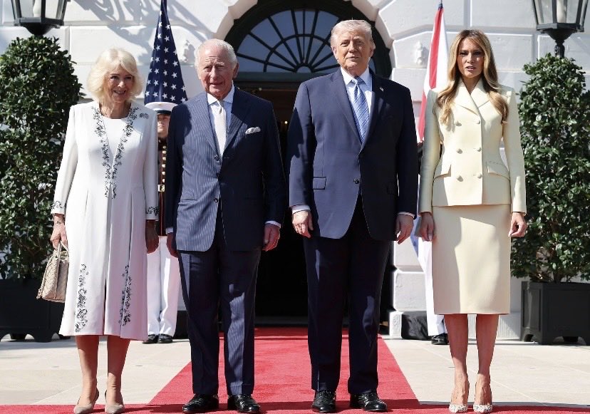 FilmsWilson's tweet photo. My Cousin King Charles Visiting USA Days after a shooting that targeted President Trump’s administration, King Charles III embarked on a rare state visit that promised to pit the president’s admiration for British royalty against his fury at the British government. 🇺🇸🇬🇧 https://t.co/qvmEBSvlN2