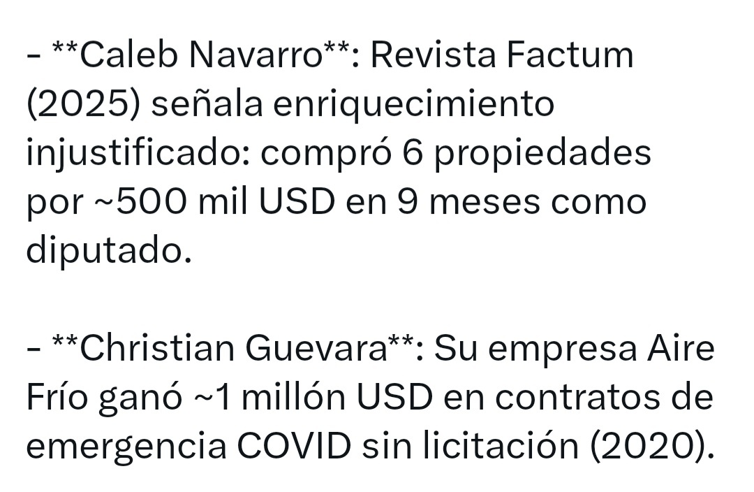 🐀 #DipuRatas 🐀

<a href="/CalebNNavarro/">Caleb Navarro 🇸🇻</a> alias el despapado/descachetado, a los 9 meses de ser dipu🐀 compró 6 propiedades valoradas en USD$500 MIL.

<a href="/ChrisGuevaraG/">Christian Guevara 🇸🇻</a> alias el bolsepús, hizo negocios chuecos durante el covid,  ganando ILEGALMENTE USD$1 MILLÓN.

<a href="/BancadaCyan/">Bancada Cyan 🇸🇻</a> = Corrupción