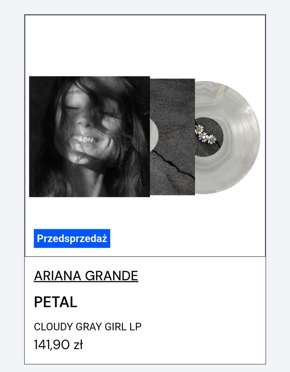 InfoArianaPL's tweet photo. 🚨 W oficjalnym sklepie Universal Music Polska, możecie już zamówić nowy album Ariany w przedsprzedaży!
Dostępne są dwie wersje winyla, CD oraz kaseta ꕤ

📎: https://t.co/CoziyJDHxR https://t.co/fK1DrPHAlF