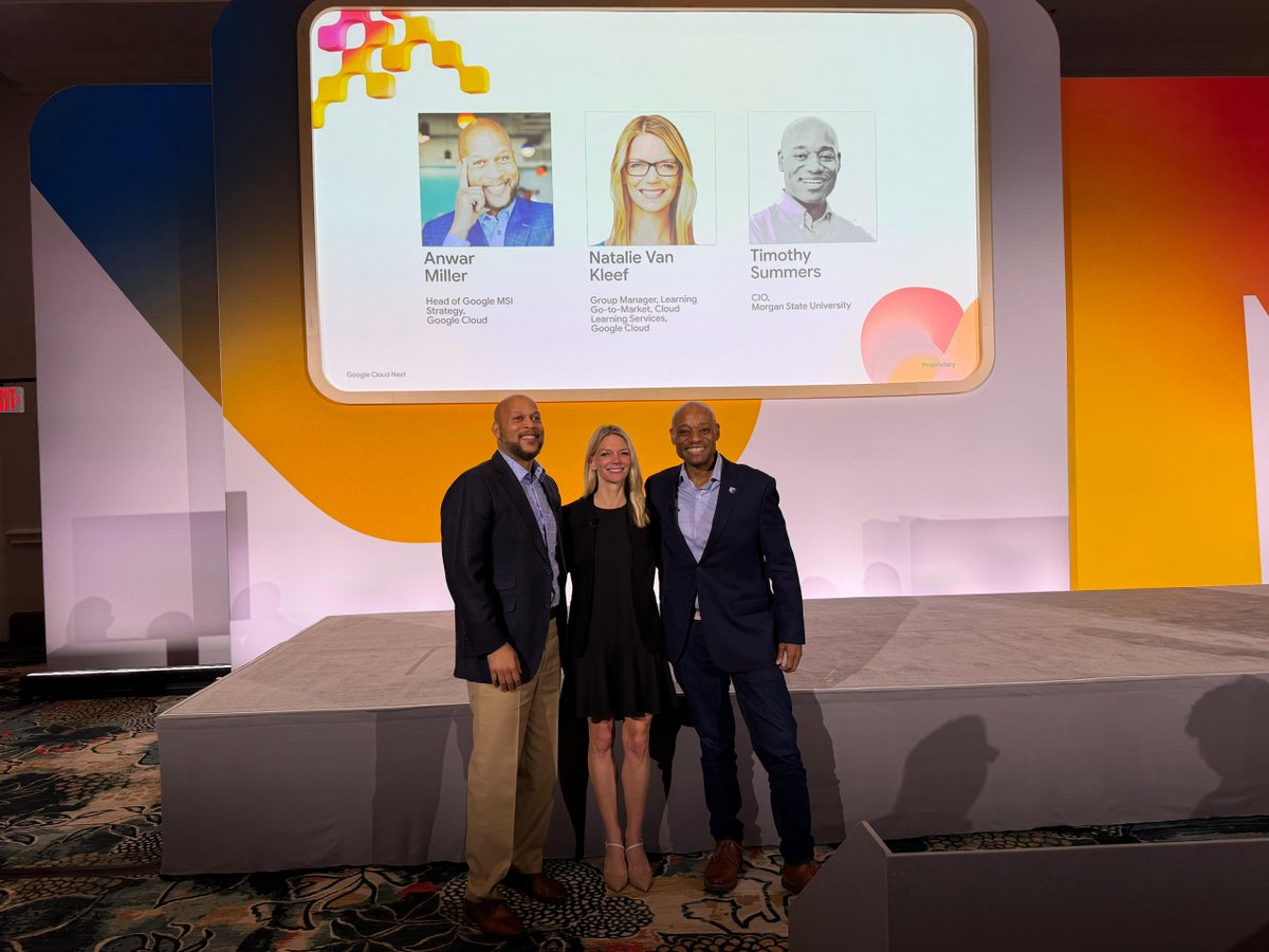 DITatMSU's tweet image. Morgan State is leveling up! 🚀 

Our partnership with Google Cloud in Las Vegas is powering cutting-edge tech, stronger security, and real-world skills. Preparing our students to lead in the digital economy.

#FutureReady #MorganState