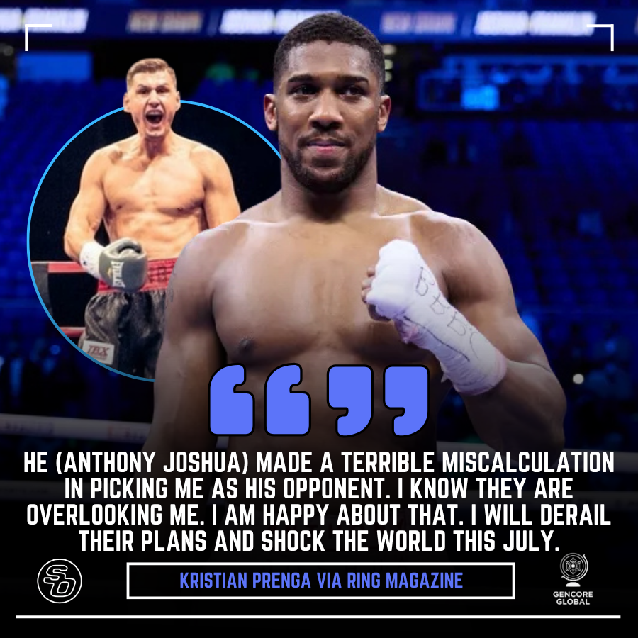 SecondsOutLive's tweet image. 🗣️ KRISTIAN PRENGA FIRES WARNING TO ANTHONY JOSHUA!!

"I WILL SHOCK THE WORLD THIS JULY IN SAUDI ARABIA!"

Kristian Prenga ready to SHOCK ANTHONY JOSHUA AND DERAIL PLANS FOR TYSON FURY FIGHT.

#Boxing #BoxingNews #AJ #AnthonyJoshua #TysonFury