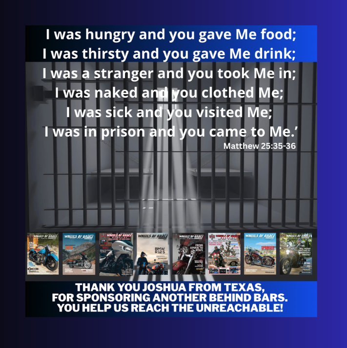 wheelsofgrace02's tweet image. #magazine #prison #sponsorship #bikers #christianbikers