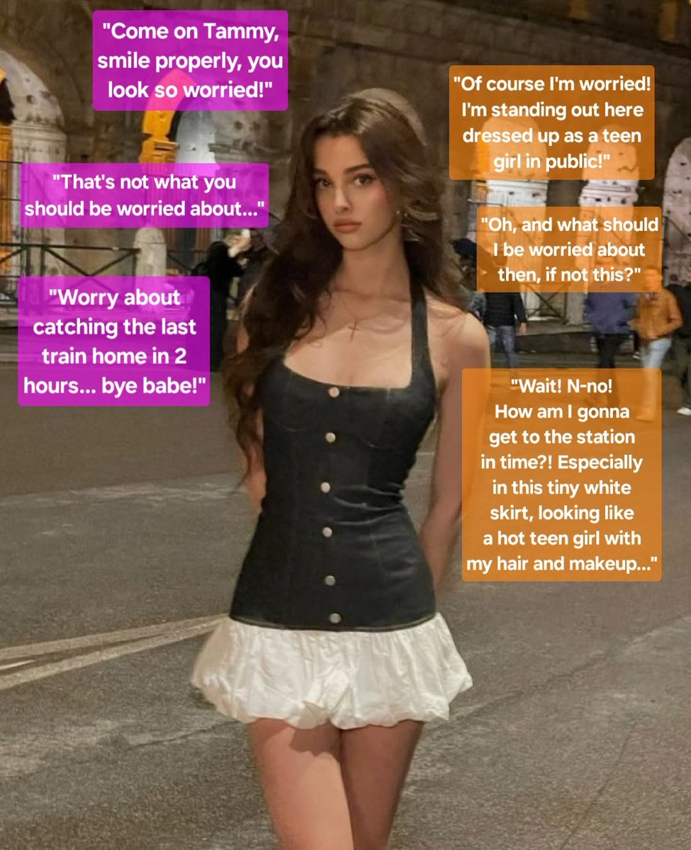 TammyLovisa101's tweet image. #skirt #makeup #hair #feminized #teen #girly #cute #pretty #girl #outside #dressup #adorable #sissy #crossdressing #captions #hot #babe