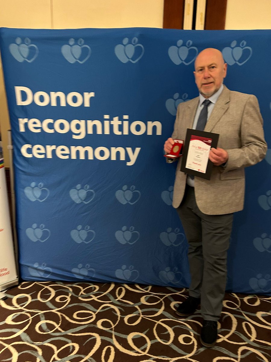nevil22's tweet image. Collecting my award for 100 Blood donations #nhs #blooddonations #savinglives 🩸