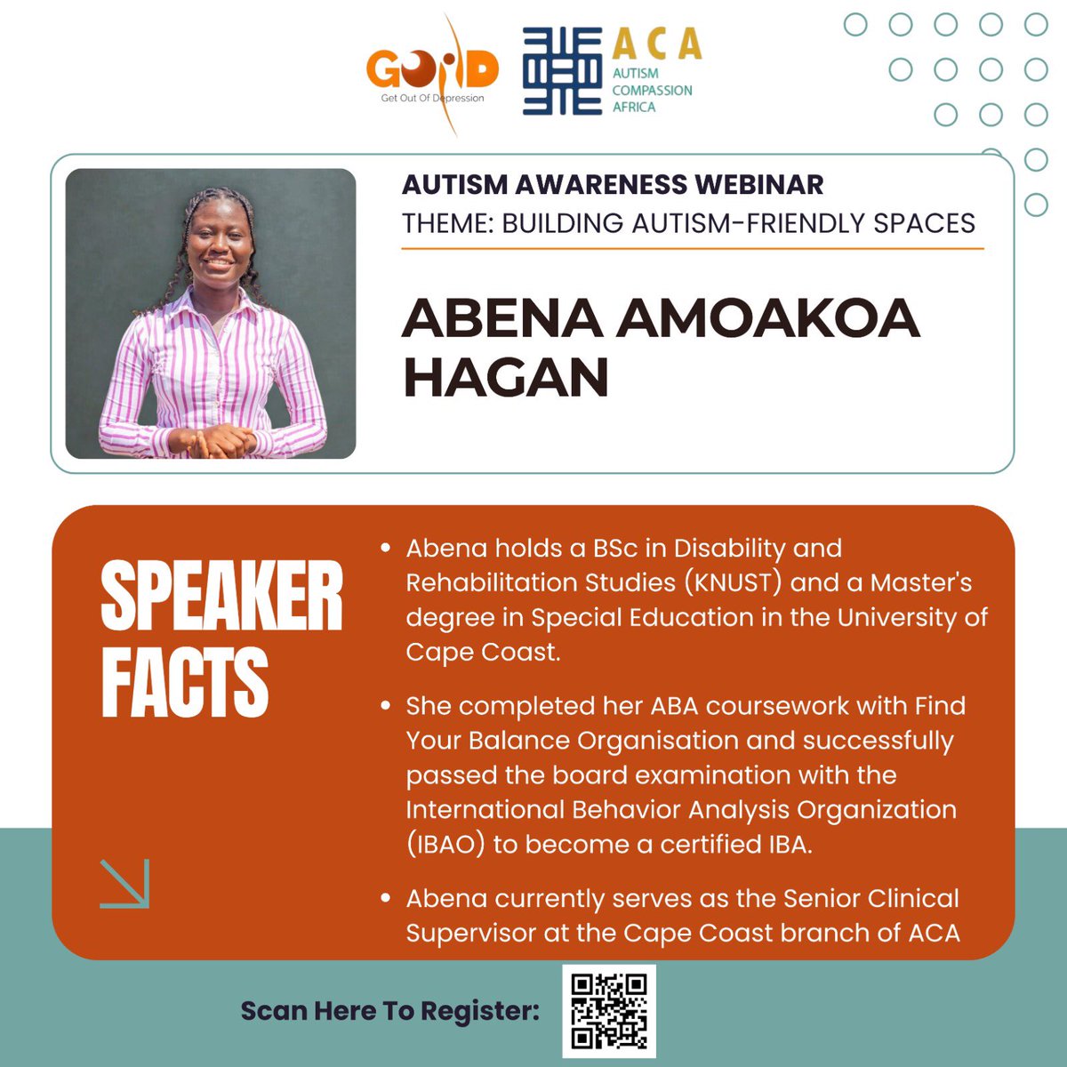 _GOODFoundation's tweet photo. Building inclusive spaces starts with understanding.

Join our Autism Awareness Webinar with experienced professionals sharing practical insights.

📅 April 30 | ⏰ 6PM
Register: https://t.co/WULhA95u1r https://t.co/aaD0mMM2RN