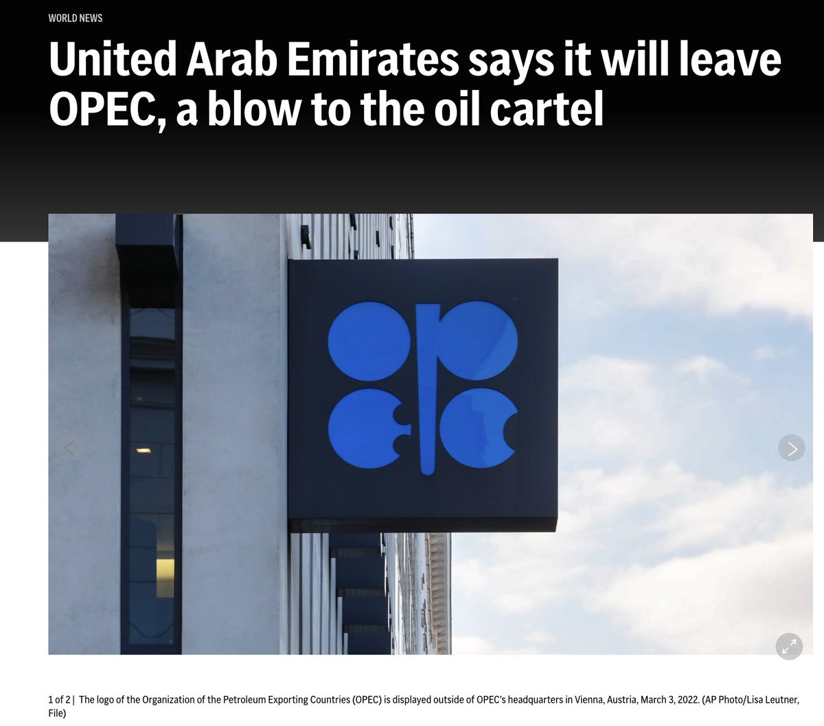 Mrgunsngear's tweet image. The UAE is leaving the OPEC cartel after being a member for almost 60 years.

Will they start selling oil in non petro dollar currencies?   

Time will tell but, plan accordingly...

#PetroDollar #war #iran #israel #UAE #OPEC #yuan