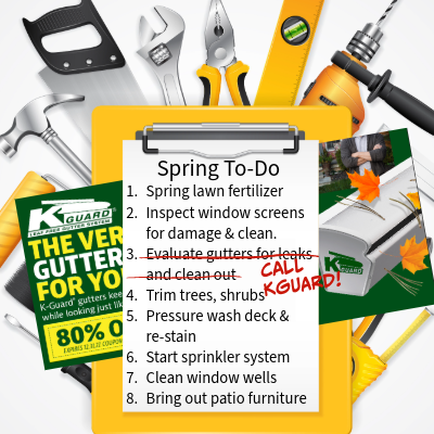 KGuardColorado's tweet image. Is your home exterior ready for Spring?
Get KGuard gutters and remove one item from your to-do list... 
FOR THE REST OF YOUR LIFE!

#KGuardRockyMountains #ToDo #MaintenanceFree #SpringCleaning #GutterGuard #HomeMaintenance #GutterProtection