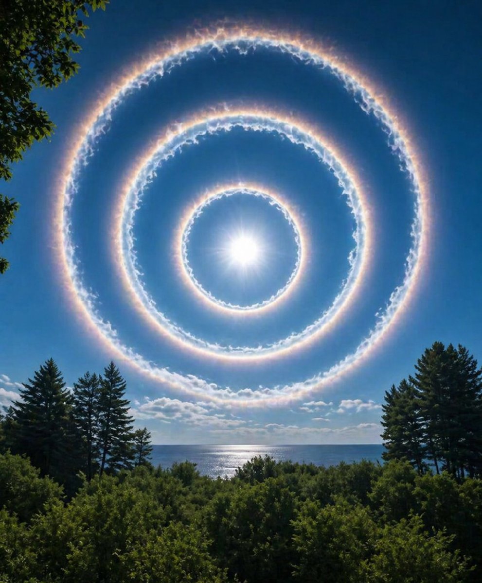 's tweet image. An extraordinary and almost unbelievable sight— a rare double solar halo appearing in the skies after a powerful storm over Alaska. 🌈☀️ Nature showing off at its finest… but is this just a stunning atmospheric coincidence,
#ALASKA #powerful #stunning #virałpost #atmosphere