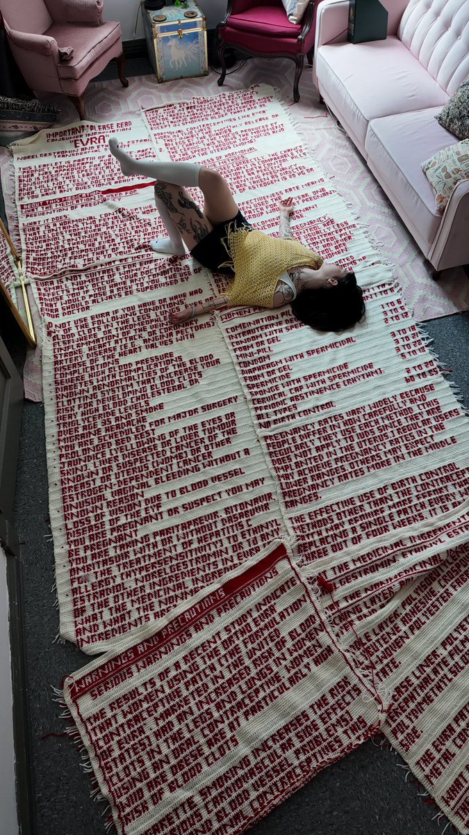 MasseAlexandria's tweet image. part 18 - crocheting my birth control information sheet word for word