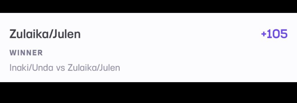 JakeWinsBets's tweet photo. Mid week @JaiAlaiLeague 🤌

Zulaika / Julen (+105) 📈 

Beat them once, this pair is going for the sweep😤

Bet it and forget it ✅ 

#JakeWinsBets #JaAlai #gamble https://t.co/VjbDbsXqVy