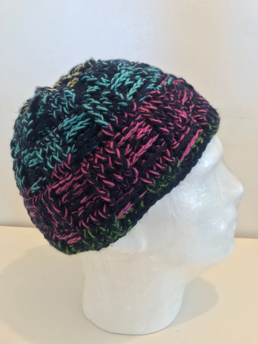 anthonybrighton's tweet image. Adult Beanie - Multi Colour Basketweave design (midnight blue / multi colour) - 24" Circumference (stretchy) - anthonybrighton.etsy.com/uk/listing/100…  - #beanie #hat #crochet #handmade #etsy #etsyretwt #ATEtsyRT #Basketweave #anthonybrighton