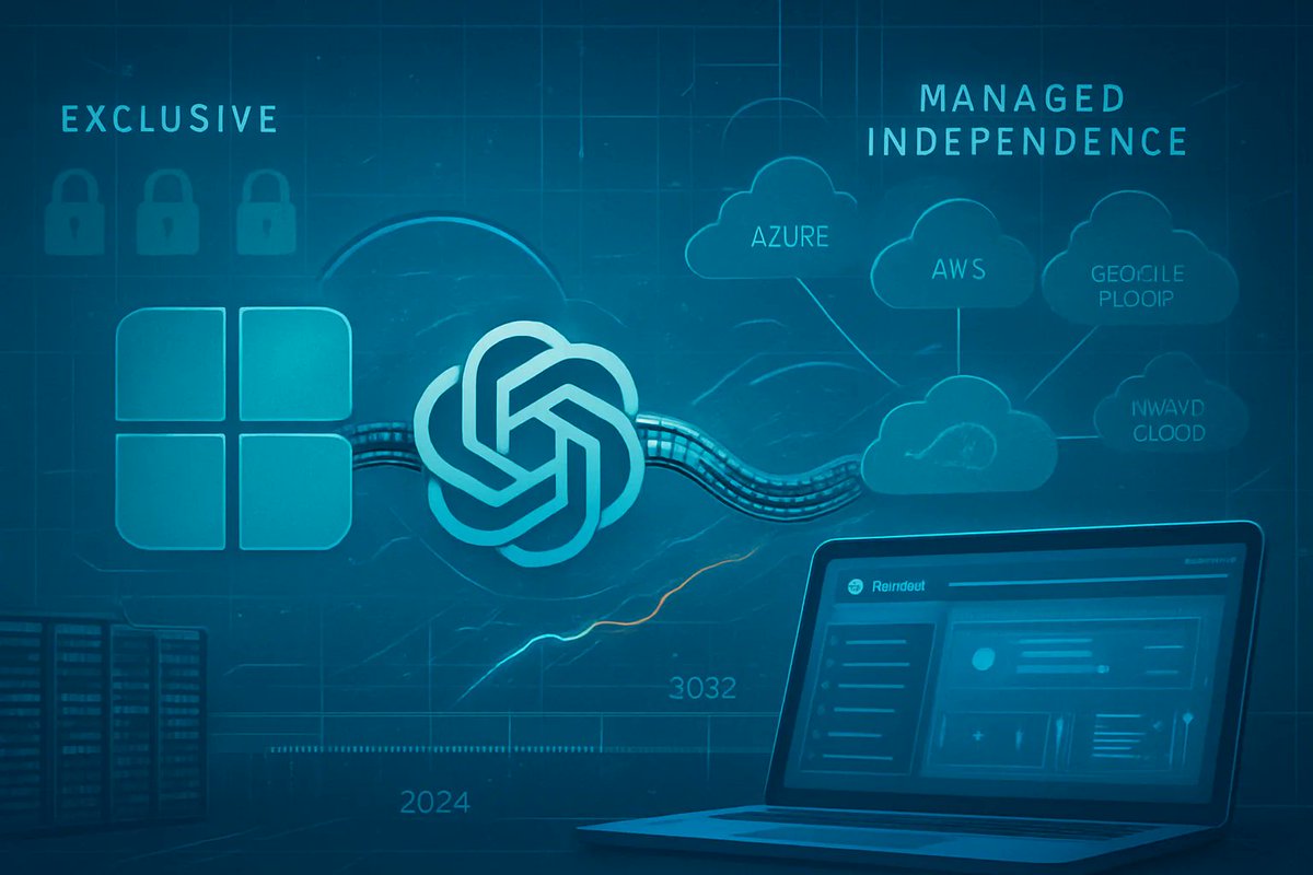 windowsforum's tweet image. 🪟 So Microsoft ends the “exclusive” AI cloud deal but keeps OpenAI for the long haul through 2032. Translation: less legal lock-in, same vendor moat. Because cloud switching is still… complicated.
windowsforum.com/threads/openai…
#MicrosoftAzure #GenerativeAi #CloudPartnerships